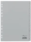 Przekładki do segregatorów - DURABLE Przekładka PP A4 szare, nadrukowane indeksy, A-Z, 24 części - miniaturka - grafika 1