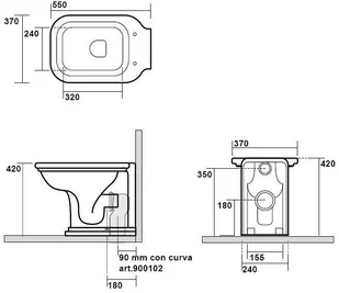 Kerasan Waldorf 411804 - Kompakty WC - miniaturka - grafika 2
