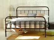 Łóżka - Artbed Collection Łóżko metalowe dwuosobowe """"Ivo"""" dwa szczyty - miniaturka - grafika 1