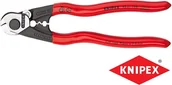 Kombinerki i obcęgi - Knipex Nożyce do cięcia linek stalowych do 6 mm, rękojeści PCW (95 61 190, 95 61 - miniaturka - grafika 1