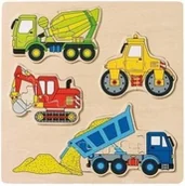 Układanki dla dzieci - Goki maszyny budowlane 57901 - miniaturka - grafika 1