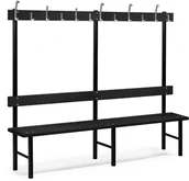 Meble do szkół i przedszkoli - AJ Ławki szatniowe o dł.2000mm z czarnego laminatu 237022 - miniaturka - grafika 1