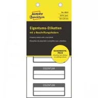 Papier do drukarek - Avery Tabliczki Inwentaryzacyjne Plomby Do Opisu Ręcznego ZWECKFORM 50x20 mm Czarne Ramki 2 Pola Na Tekst 50szt - miniaturka - grafika 1