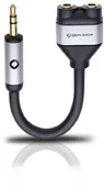 Kable - Oehlbach OEHLBACH i-Connect J-Jack AD Mobiler Y-Adapter, na 2 X wtyk typu jack 3,5 MM, czarny 60021 - miniaturka - grafika 1