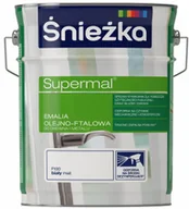 Farby do metalu - Śnieżka Emalia Supermal biały mat 5 l - miniaturka - grafika 1