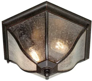 Elstead Lighting New England Flush Lantern Medium NE8/M Lampa sufitowa ogrodowa IP44 stylowa NE8/M) - Lampy ogrodowe - miniaturka - grafika 3