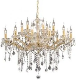 Ideal Lux FLORIAN SP18 ORO oprawa wisząca 18 x 40W E14 75181 075181 - Oprawy, klosze i abażury - miniaturka - grafika 2