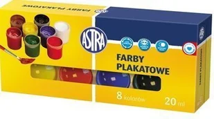 Astra Farby plakatowe 8 kolorów 20 ml - Farby i media malarskie - miniaturka - grafika 3