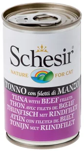 Schesir Tuńczyk z wołowiną w galaretce 24x140g - Mokra karma dla kotów - miniaturka - grafika 3