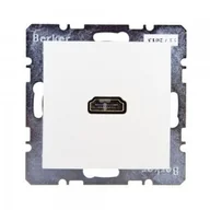 Gniazdka elektryczne - Hager Polo Berker S.1 Gniazdo HDMI z przyłączem 90 stopni kremowe połysk 3315438982 0001-00000-43692 [4350731] - miniaturka - grafika 1