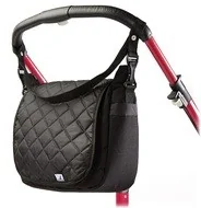 Caretero Torba Listonoszka pikowana black) 12h TEROA-17700 - Torby i organizery dla mam - miniaturka - grafika 2