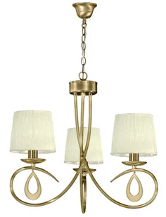 Candellux Żyrandol klasyczna LAMPA abażurowa OPRAWA wisząca ARNIKA 33-21670 Patyna ecru - Lampy sufitowe - miniaturka - grafika 2