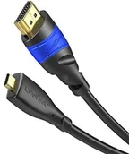 Kable - KabelDirekt kabel Micro HDMI, 1,5 m, kompatybilny z HDMI 2.0 (4K 1080 p 3D ARC Ethernet), seria FLEX 18 - miniaturka - grafika 1