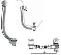 Tres 1.34.534.40  CUADRO- syfon wannowy z napełnianiem przez przelew CLICK-CLACK - Syfony - miniaturka - grafika 3