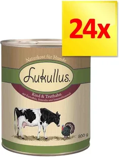 Lukullus 10 + 2 gratis! Natural 12 x 800 g Królik i dziczyzna - Mokra karma dla psów - miniaturka - grafika 3