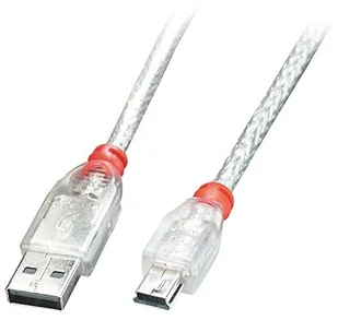 Lindy Kabel USB miniUSB 0.2m przezroczysty 41780 - Kable USB - miniaturka - grafika 2