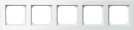 Klawisze i ramki - Ospel Ramka do gniazdek, pięciokrotna SONATA R-5R/00, biała - miniaturka - grafika 1
