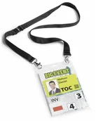 Identyfikatory - Durable Identyfikator A6 z taśmą 10szt. czarny 8525-01 - miniaturka - grafika 1