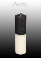 Świece - Magoi Agni Świeca cofająca czarno biała - wycofuje negatywne działanie skierowan - miniaturka - grafika 1