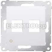 Gniazdka elektryczne - Kontakt Simon DKP2.01/AB11 Pokrywa gniazd teleinformatycznych na Keystone płaska - miniaturka - grafika 1