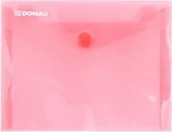 Teczki i skoroszyty - Biella Teczka kopertowa DONAU na zatrzask transparentna czerwona A6 DN818-3 - miniaturka - grafika 1