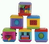 Klocki - Fisher Price Sensoryczne klocki 47630 - miniaturka - grafika 1