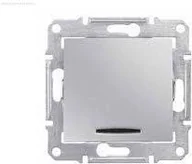 Wyłączniki światła i elektryczne - Schneider Sedna Aluminium wyłącznik schodowy z podświetleniem SDN1500260 - miniaturka - grafika 1