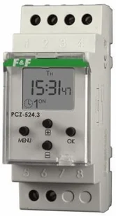 F&F Zegar sterujący cyfrowy 16A astronomiczny jednokanałowy 24-264V AC/DC PCZ-524 524 - Programatory czasowe F&F Zegar sterujący cyfrowy 16A astronomiczny jednokanałowy 24-264V AC/DC PCZ-524 524 - Programatory czasowe - miniaturka - grafika 2