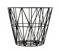 Inne meble do salonu - Ferm Living Kosz metalowy Ferm Living czarny S 3060 - miniaturka - grafika 1