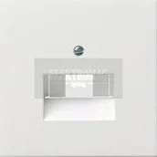 Klawisze i ramki - Gira F100 BIAŁY Pokrywa gniazda TELEFONICZNEGO 0270112 - miniaturka - grafika 1