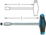 Śrubokręty - Hazet wkrętak nasadkowy 428-8 8 mm stal chromowo-wanadowa uchwyt wielokomponento - miniaturka - grafika 1