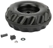 Jeździki dla dzieci - Rolly Toys John Deere 6210 R - Traktor z ładowarka, pompowane opony 611102 - miniaturka - grafika 1