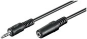 Kable - Wentronic 3 m 3,5 MM JACK audio kabel przedłużający 3,0 m 3,5 MM wtyczka stereo 3,5 MM Stereo Female 3 m 1 szt. czarny 7000937 - miniaturka - grafika 1