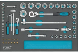 Hazet Klucze nasadowe z grzechotką 163-57/56 1/4" 6 3 mm) 1/2" 12.5 mm) stal chromowo-wanadowa 56 szt - Klucze i nasadki Hazet Klucze nasadowe z grzechotką 163-57/56 1/4" 6 3 mm) 1/2" 12.5 mm) stal chromowo-wanadowa 56 szt - Klucze i nasadki - miniaturka - grafika 1