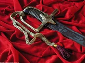 Repliki - broń - Płatnerze hiszpańscy SZABLA HUSARSKA BÓG HONOR OJCZYZNA BEZ POCHWY - miniaturka - grafika 1