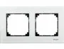 Klawisze i ramki - Schneider MERTEN RAMKA SZKLANA DWUKROTNA M-ELEGANCE BRYLANTOWA SYSTEM M MERTEN MTN404219 - miniaturka - grafika 1
