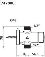 Delabie Temposoft 2 747800 - Baterie wannowe i prysznicowe - miniaturka - grafika 2