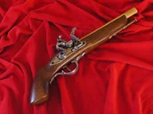 Repliki - broń - WŁOCHY DŁUGI HISTORYCZNY ANGIELSKI PISTOLET SKAŁKOWY - miniaturka - grafika 1