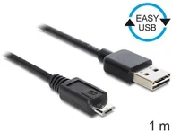 Kable - Delock kabel USB micro AM-MBM5P Easy-USB 2.0,1 m, czarny 83366 - miniaturka - grafika 1