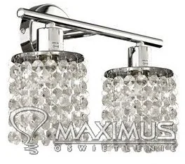 Candellux ROYAL LAMPA SUFITOWA LISTWA 2X40W G9 CHROM+KRYSZTAŁKI - Lampy sufitowe - miniaturka - grafika 2