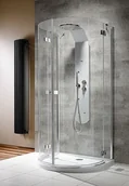 Kabiny prysznicowe - Radaway Almatea KDJ 100x90 profil chrom szkło grafitowe 30722-01-05N - miniaturka - grafika 1