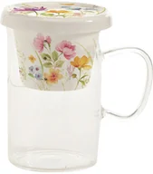 Kubki - Nuova Cer Kubek ze szkła borokrzemowego z zaparzaczem 325ml R2S Romantic 352 FLDC - miniaturka - grafika 1