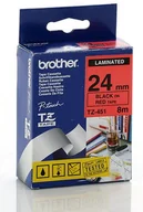 Etykiety do drukarek - Ta$163ma do Brother TZe-451 czerwone tło/czarny nadruk 24mm x 8m zamiennik - miniaturka - grafika 1