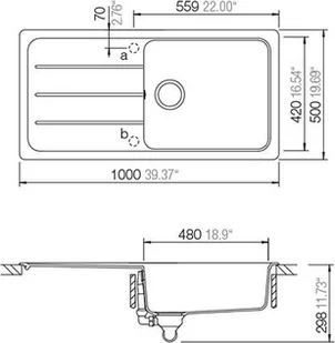Schock Formhaus D-100L Onyx - Zlewozmywaki - miniaturka - grafika 2