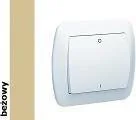Wyłączniki światła i elektryczne - Kontakt Simon Wyłącznik ścienny Akord Dwubiegunowy AW2/12 beżowy - miniaturka - grafika 1