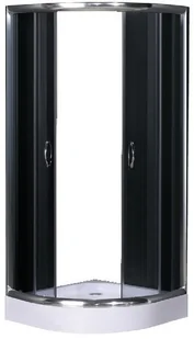 Savana Panda 90x90 profil chrom szkło grafitowe + brodzik Y8728 - Kabiny prysznicowe - miniaturka - grafika 2