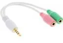 Kable - InLine Kabel Adapter słuchawkowy 3.5mm - 2x3.5mm 0.15m 99302W - miniaturka - grafika 1