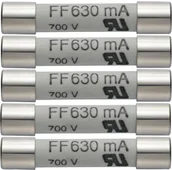 Akcesoria do urządzeń pomiarowych - testo Zestaw 5 szt bezpieczników zapasowych 630mA/600V testo 0590 0007 - miniaturka - grafika 1