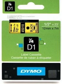 Dymo ETYKIETA D1 12mmx7m CZARNY/ŻÓŁTY S0720580 - Etykiety do drukarek - miniaturka - grafika 2