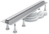 Odpływy liniowe - Schedpol Slim Lux odpływ liniowy z maskownicą Steel Slim 60x3,5x9,5cm OLSL60/SLX - miniaturka - grafika 1
